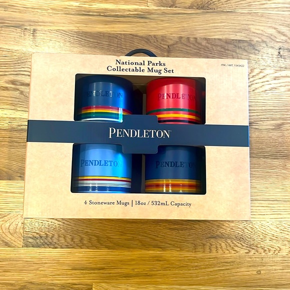Pendleton Other - Pendleton national Parks collectible mug set NIB stoneware 18oz cups rainbow